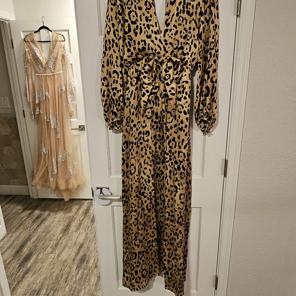 Temperley London Piera leopard-print silk gown us size 6 uk10 - Picture 8 of 15